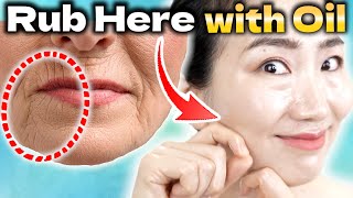 Rub Here with Oil, then Jowls,  Wrinkles and Sagging around the Mouth will be Gone