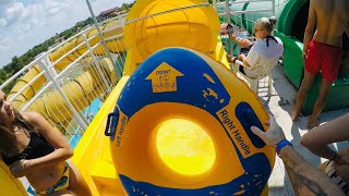 Yellow Water Slide at AquaCentrum.