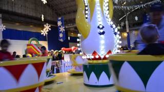 Boys almost pukes at Chicago Navy Pier - Winter Wonderfest - Hot Cocoa Cups