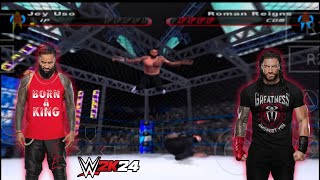 🔥Roman Reigns vs USO ❤️ Wwe SmackDown Pain Best Aethersx2 Setting Gameplay Tamil❤️HCTP MOD 2k24