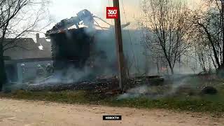 Пожар в поселке Калашниково на улице Советской