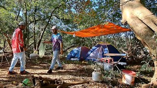 ACAMPAMENTO NA MATA FECHADA COM PEIXE BRUTO DURANTE A NOITE E UM BIXO VEIO NO ACAMPAMENTO/PESCARIA.