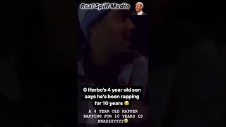 G HERBO 4 YEAR OLD SON SAYS HE BEEN RAPPING FOR 10 YEARS 😂