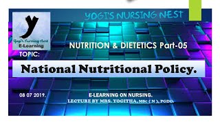 Nutrition 5|National nutritional policy