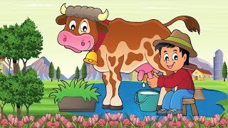 Meri Gaiya Aati Hai Mujhko Doodh Pilati Hai | Hindi Rhymes for Children Doodh Pilane Wali Gau Mata