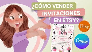 Cómo hacer invitaciones digitales en Canva para vender en Etsy | Tutorial paso a paso