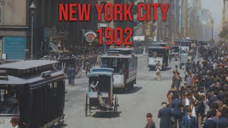 New York City in 1902 - Restored Footage