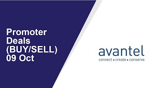 Promoter Deals(BUY/SELL) 09 Oct | Avantel