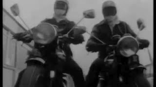 Rockers, Bikers, Triumph Motorcycles in 1969, from 'public eye' tv series, (my edit)