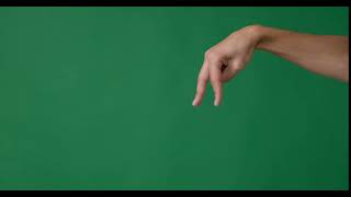 Walking Fingers Green Screen -  Chroma Key - No Copyright