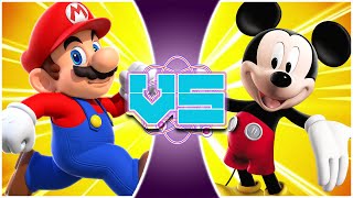 MARIO vs MICKEY MOUSE! (Nintendo vs Disney: 100,000 Subscriber Special) | REWIND RUMBLE