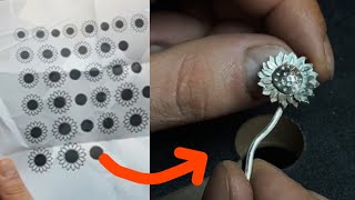 How to make a silver sunflower Necklace