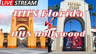 🔴 Live Halloween Horror Nights in FL vs. Halloween Horror Nights in Hollywood