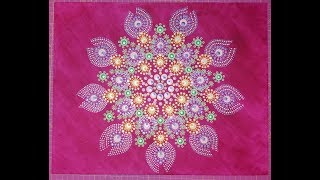 Dot painting with Artist Janette Oakman 52 Full Tutorial Mandala Pointillism Geometric  Symmetrical