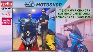 #Aprilia #SXR125 Delivery Ceremony of Mr. DEETSU KUNDU from MOTOSHOP #apriliastore #kolkata 🎉🛵✨