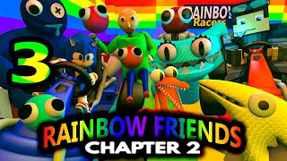 RAINBOW FRIENDS Chapter 2 ANIMATED! Ft SONIC BALDI STEVE Roblox CHALLENGE Minecraft Animation PART 3