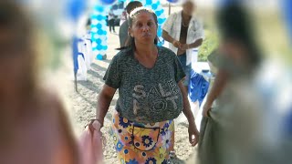 Grey Top With Floral Apron