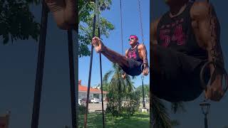 Former Gymnast still got it sort of lol! #gayman #gay #rings #outdoorworkout #outdoorworkouts