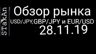 Обзор рынка форекс сегодня 28.11.19, GBP/JPY, USD/JPY, EUR/USD