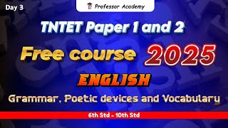 TNTET FREE COURSE Day-3 English | Professor Academy