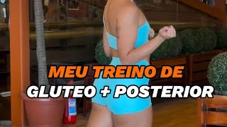 MEU TRENO DE GLUTEO+POSTERIOR #posterior #treino #glúteo