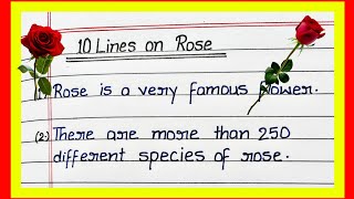 10 Lines on Rose /Essay on Rose/ 10 Lines Essay on Rose/ 10 Lines about Rose