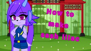 How to make sash lilac from freedom planet in gacha club