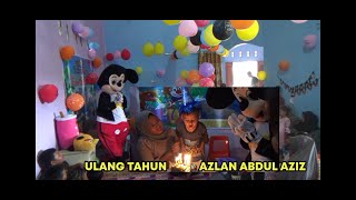 Badut Mickeymouse beri kejutan acara Ulang Tahun Azlan Abdul Aziz ke 3