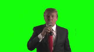 Donald Trump Drinking a Glass of Soda (Greenscreen)