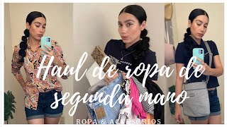 Haul de ropa de segunda mano|ropa y accesorios|les muestro lo que compre✨#haulderopa #segundamano