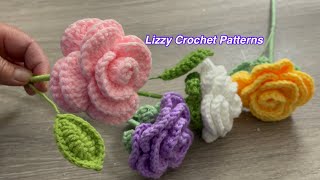 🥰Rosas a Crochet fáciles y rápidas paso a paso🌹