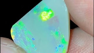 Australian opal cut and polished gemstone rub from Lightning Ridge.