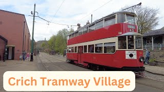 Crich Tramway Village, watch old trams in action.