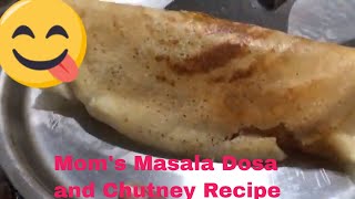 Secret Recipe for Dosa Batter,Masala Dosa,Chamanthi and Chutney/Moms secret recipe to crispy  Dosa