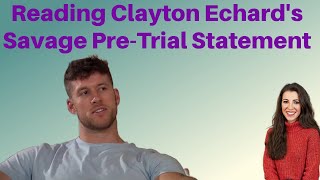 LIVE: Clayton Echard's Savage Pretrial Statement in Echard v Owens Paternity Scandal