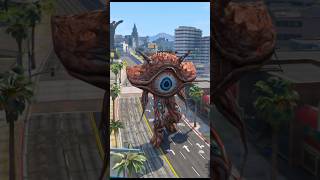 ONE EYE MONSTER is Dancing on Top of Superman_s House in GTA 5 😱 #shortsfeed