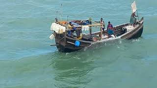 Fishing Country Boat, Saving Their Nets, Following Us. #shorts