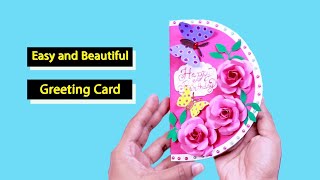 Beautiful Birthday Greeting card | Greeting card | Paper art