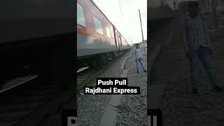 real track sound || With Push Pull Rajdhani Express || दो इंजानो से साथ जाती हुई राजधानी एक्सप्रेस