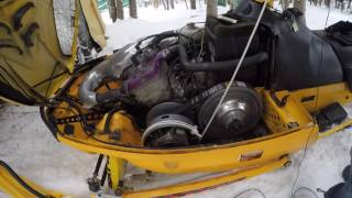 How I'd start a Ski-doo snowmobile with a broken recoil starter (Pull-Start)