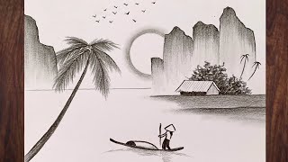 Vẽ Phong Cảnh Đẹp Bằng Bút Chì 6B | how to draw scenery with 6B pencil #vetranh