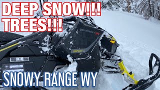 PLAYING IN THE TREES! SNOWY RANGE WY [2/18/2021] SKI DOO [VLOG 6]