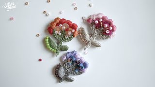 SUB CC] 반짝반짝 꽃, 프랑스 자수 Sparkling Flowers, Hand Embroidery