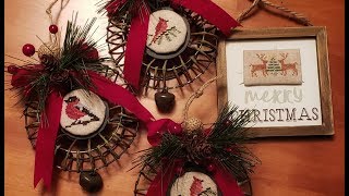 Flosstube #59, Christmas cross stitch,  local needlework shops in PA