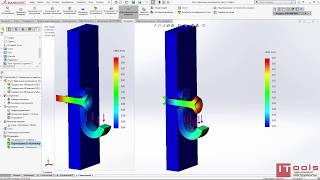 Контакт с предварительным натяжением в SOLIDWORKS Simulation