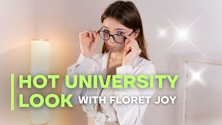 Hot University Look | Floret Joy | Try On Haul | [4K] | 금발 | ブロンド