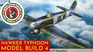 Plastic Scale Model Build - Hasegawa Hawker Typhoon 1/48 - Part 4,  Painting, Oil Washes 4K