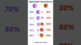 Light purple + Burnt sienna Recipes... #colormixing #asmr #guessthecolor #satisfying