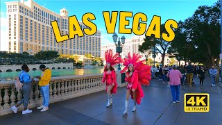 Walking Las Vegas Strip "Sin City" | Nevada USA [4K UHD 60fps] Dec 2021, Christmas Holidays