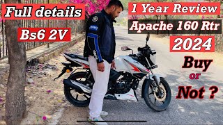 Tvs apache 1 year Review 2024🔥 // Full details #viral video #@mr nekendra vlogs